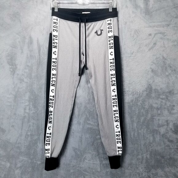 True Religión Panel Skinny Leggings Women's Gray/Black S/P - Picture 1 of 13